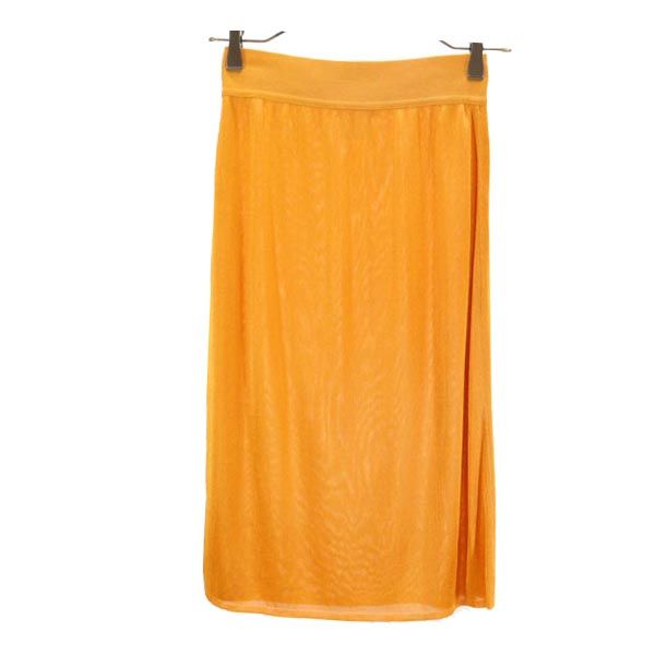 CELINE セリーヌ イタリア製 ミニ丈 スカート 38 オレンジ系 レディース