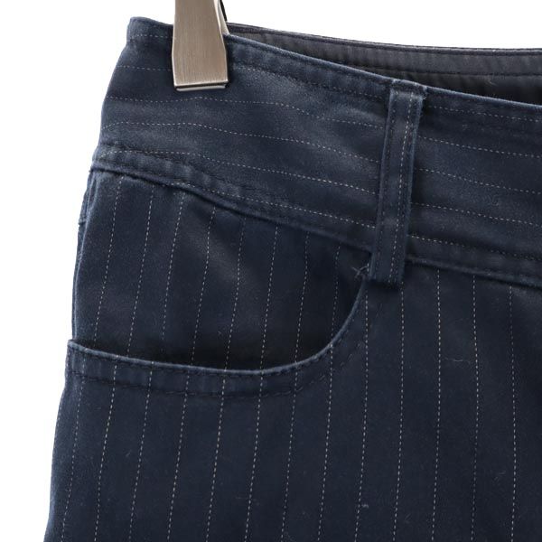 BURBERRY BLUE LABEL バーバリーブルーレーベル 三陽商会 ストライプ ショートパンツ 38 ネイビー レディース