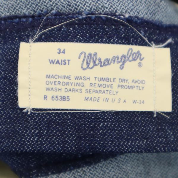 Wrangler ラングラー 90s オールド USA製 ジャージショートパンツ w34 青系 フリンジ カットオフ デニム調 メンズ