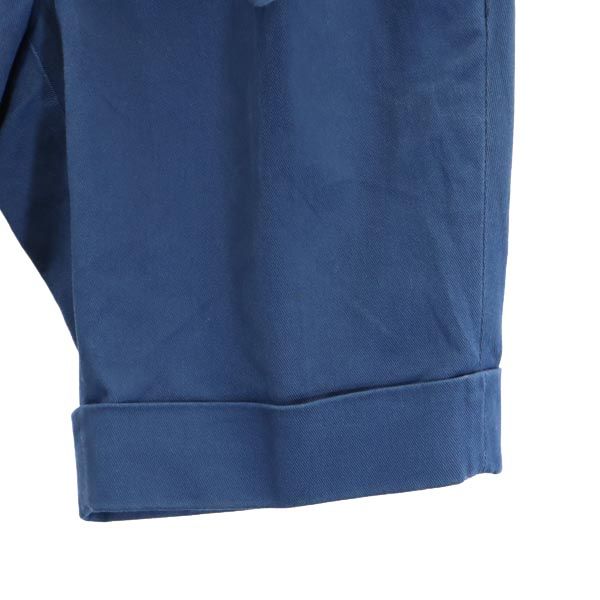 Salvatore Piccolo サルヴァトーレピッコロ イタリア製 ストレッチ ショートパンツ 44 青 NAPOLI ボタンフライ メンズ