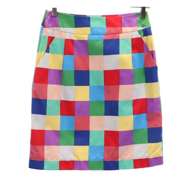 marimekko マリメッコ チェック ミニ丈 スカート 34 レディース