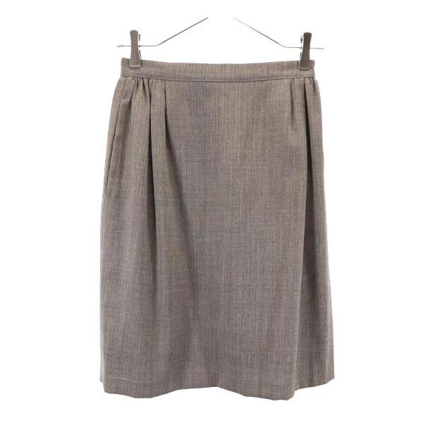 FOXEY フォクシー 日本製 ミニ丈 ウール100% スカート 40 グレー レディース