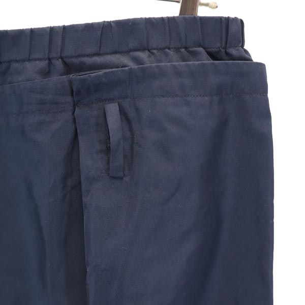 JIL SANDER ジルサンダー イタリア製 ミディ丈 シルクブレンド スカート 40 ネイビー レディース