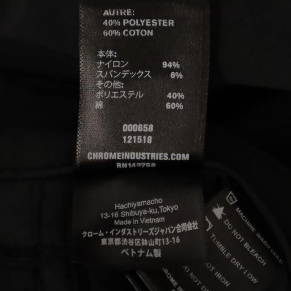 CHROME クローム ショートパンツ 2 ブラック ロゴ刺繍 レディース