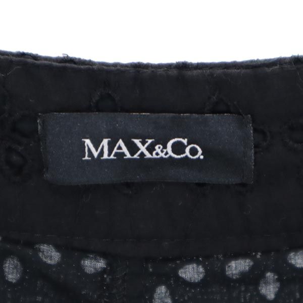 MAX&CO マックスアンドコー 花柄 刺繍 ショートパンツ 40 ブラック レディース
