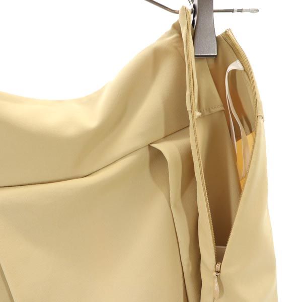 FOXEY NEW YORK フォクシー ニューヨーク 日本製 ミディ丈 スカート ベージュ サイドジップ レディース