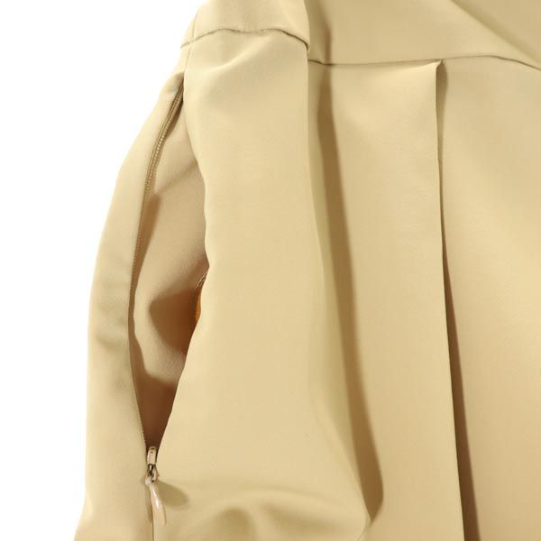 FOXEY NEW YORK フォクシー ニューヨーク 日本製 ミディ丈 スカート ベージュ サイドジップ レディース