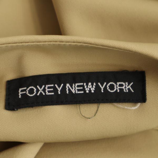 FOXEY NEW YORK フォクシー ニューヨーク 日本製 ミディ丈 スカート ベージュ サイドジップ レディース