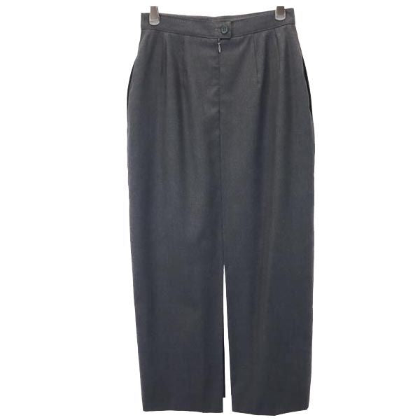 FOXEY フォクシー 日本製 ウール100% ロングスカート 38 グレー レディース