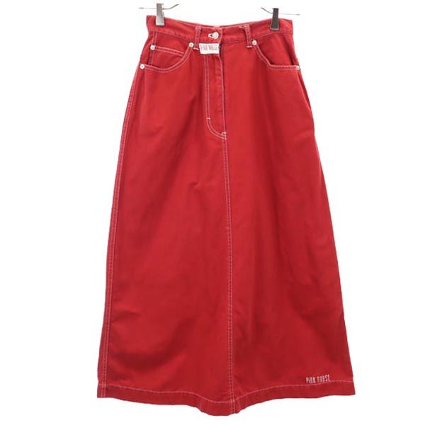 PINK HOUSE ピンクハウス 日本製 ロングスカート M 赤 レディース