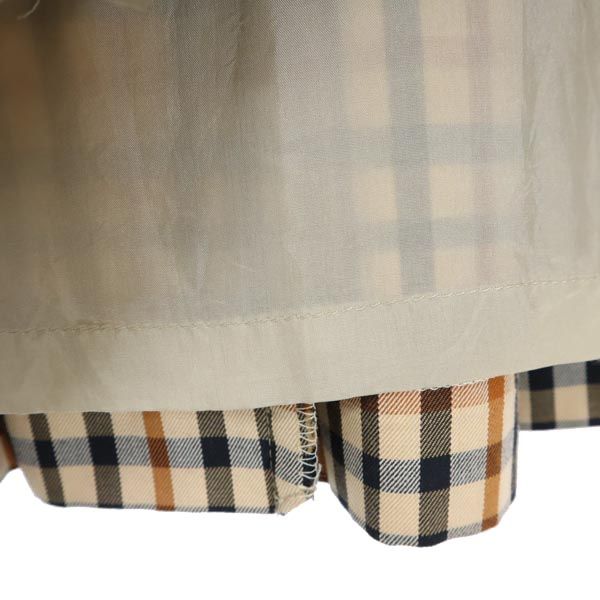 ダックス チェック ミディ丈 プリーツスカート ベージュ系 DAKS レディース