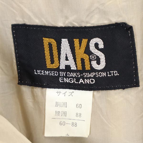 DAKS ダックス チェック ミディ丈 プリーツスカート ベージュ系 レディース