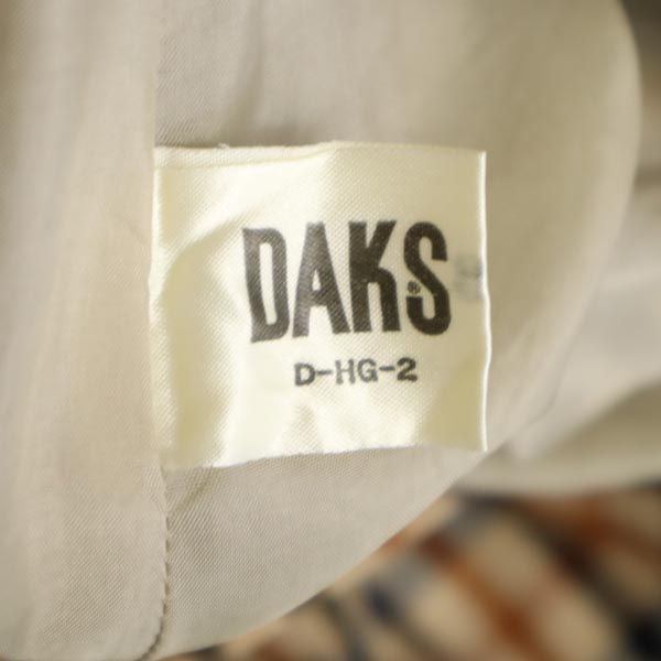 DAKS ダックス チェック ミディ丈 プリーツスカート ベージュ系 レディース