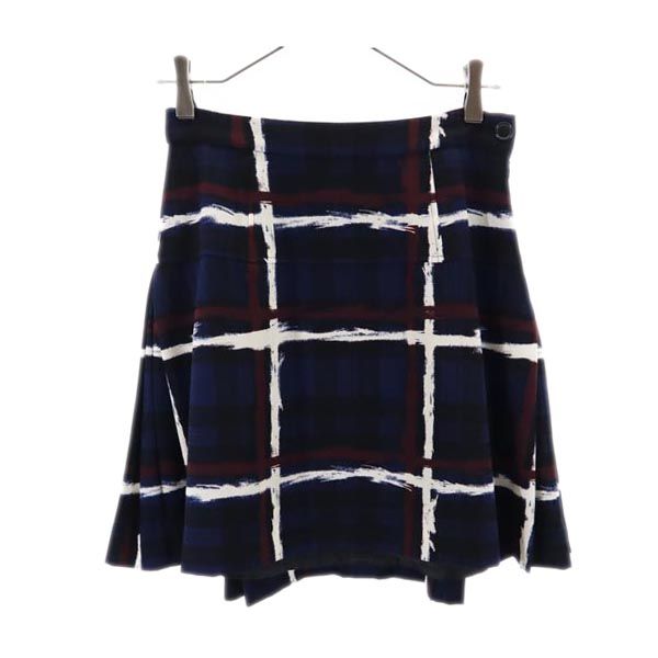 MARC BY MARC JACOBS マークバイマークジェイコブス チェック柄 ミニスカート 0 ネイビー系 レディース