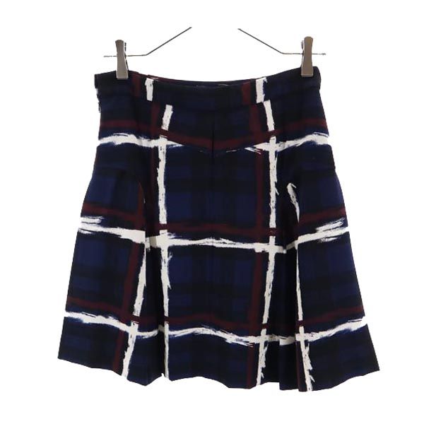 MARC BY MARC JACOBS マークバイマークジェイコブス チェック柄 ミニスカート 0 ネイビー系 レディース