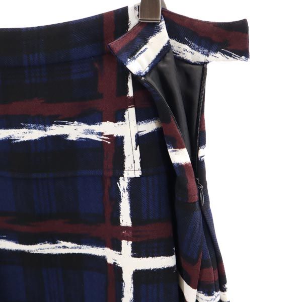 MARC BY MARC JACOBS マークバイマークジェイコブス チェック柄 ミニスカート 0 ネイビー系 レディース