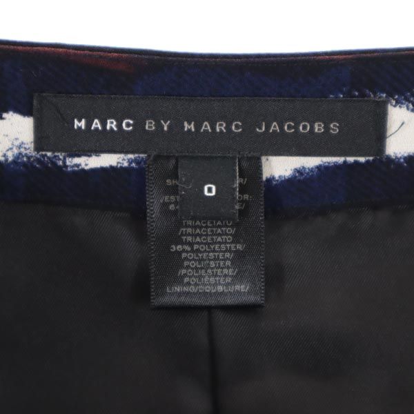 MARC BY MARC JACOBS マークバイマークジェイコブス チェック柄 ミニスカート 0 ネイビー系 レディース