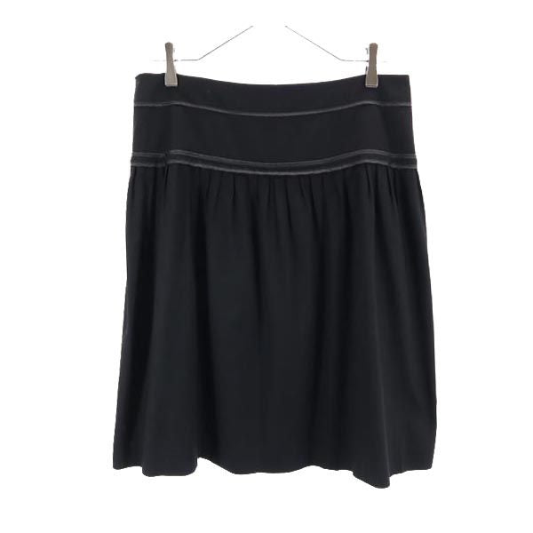 ANTEPRIMA アンテプリマ リネンブレンド ミディ丈 スカート 44 黒 レディース
