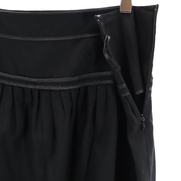 ANTEPRIMA アンテプリマ リネンブレンド ミディ丈 スカート 44 黒 レディース