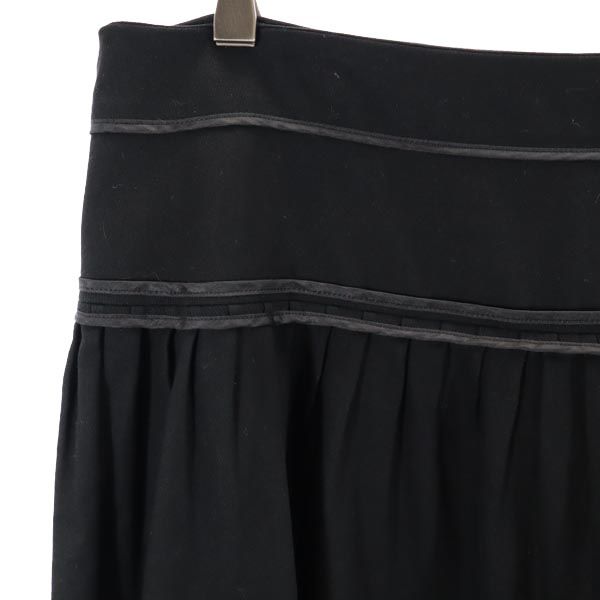 ANTEPRIMA アンテプリマ リネンブレンド ミディ丈 スカート 44 黒 レディース