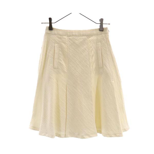 Emporio Armani エンポリオアルマーニ ミニ丈 プリーツスカート 36 アイボリー系 レディース