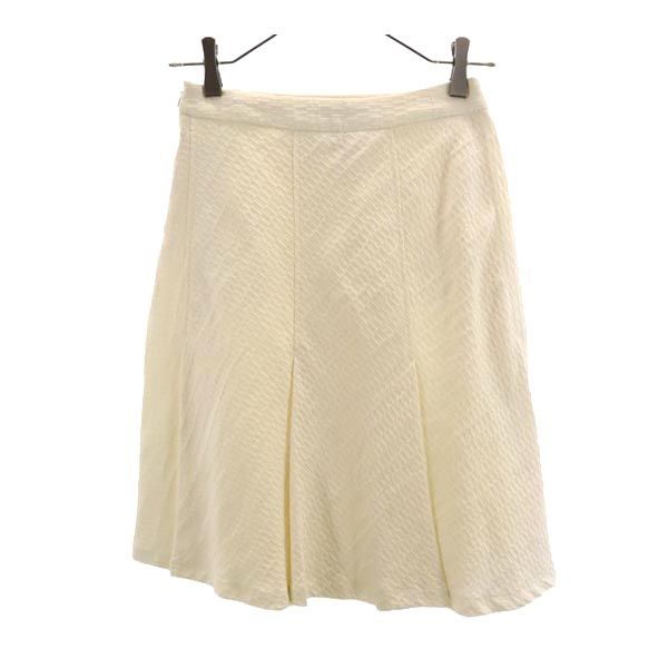 Emporio Armani エンポリオアルマーニ ミニ丈 プリーツスカート 36 アイボリー系 レディース