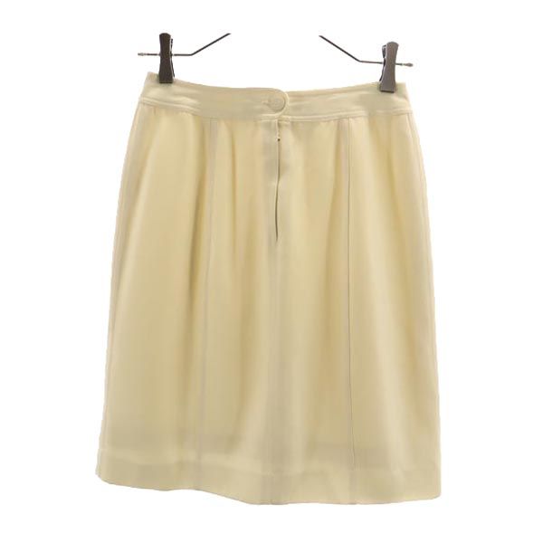 CHANEL シャネル フランス製 ミニ丈 台形 スカート 36 アイボリー系 レディース