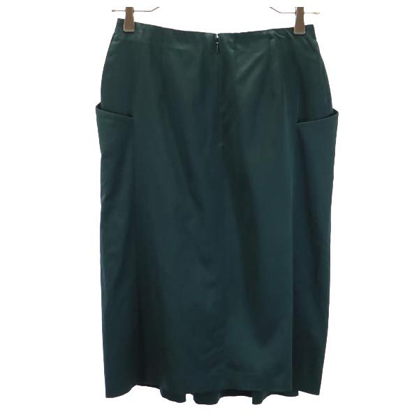 ESTNATION エストネーション 日本製 ミディ丈 スカート 36 グリーン レディース