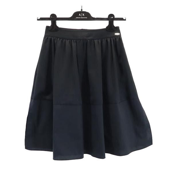 ARMANI EXCHANGE アルマーニエクスチェンジ ミニ丈 スカート 0 ブラック ハンガー付 レディース