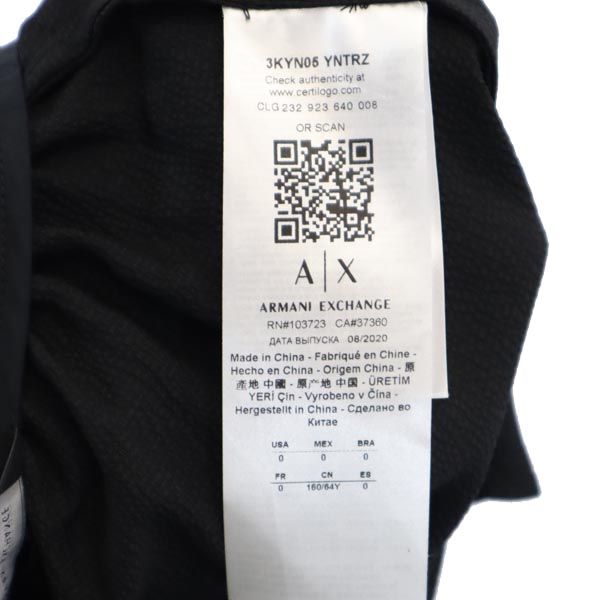 ARMANI EXCHANGE アルマーニエクスチェンジ ミニ丈 スカート 0 ブラック ハンガー付 レディース