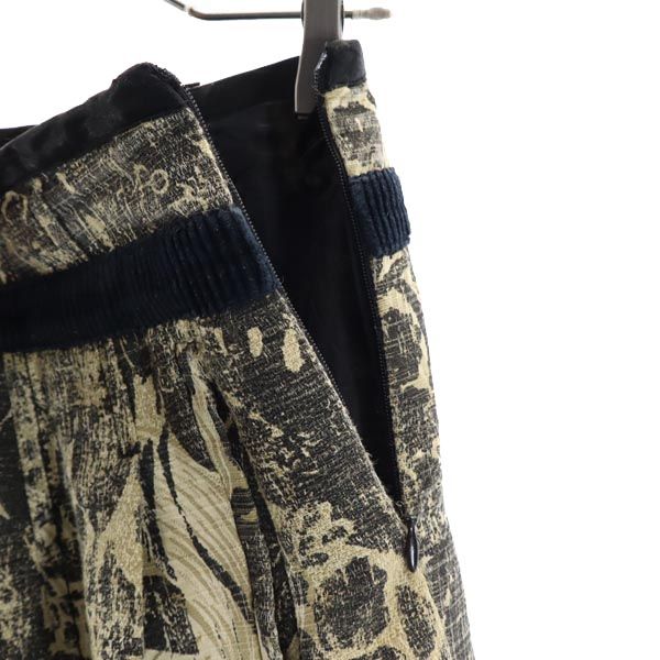 Max Mara WEEKEND マックスマーラ ウイークエンド 総柄 ミニ丈 スカート 36 グレー系 サイドジップ レディース