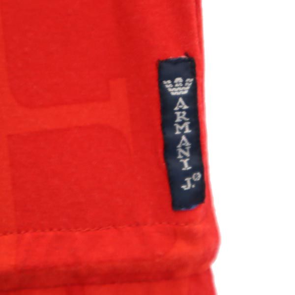 ARMANI JEANS アルマーニジーンズ ロゴ総柄 イタリア製 ロングスカート USA8 レッド系 レディース