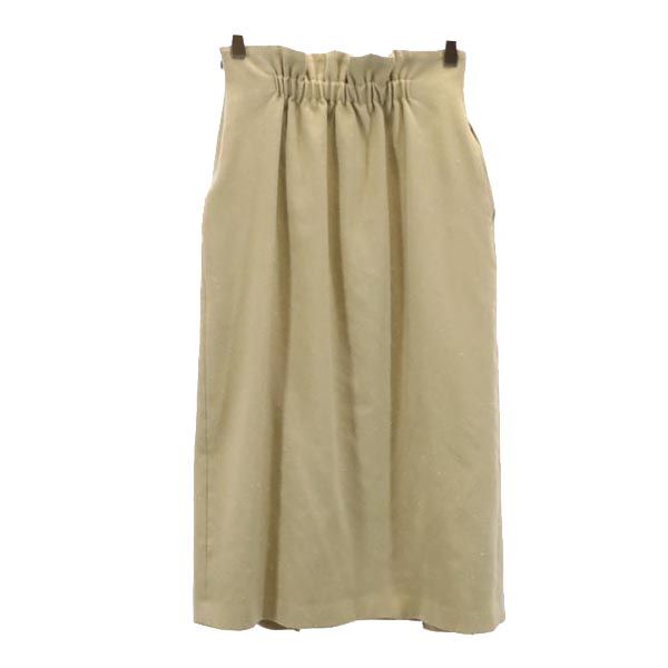 UNITED TOKYO ユナイテッドトウキョウ 日本製 ロングスカート 1 ベージュ系 サイドジップ レディース