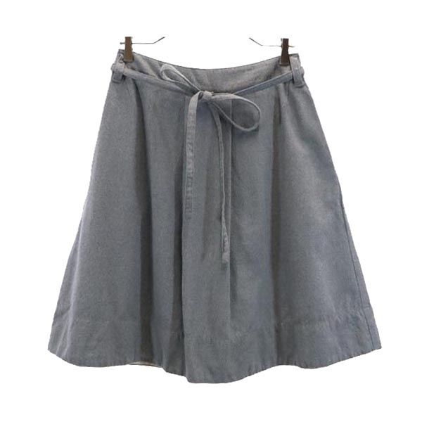 MHL. エムエイチエル ウール100% ミニ丈 ラップスカート 3 グレー系 MARGARET HOWELL レディース