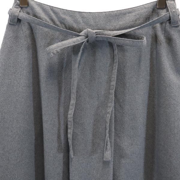 MHL. エムエイチエル ウール100% ミニ丈 ラップスカート 3 グレー系 MARGARET HOWELL レディース