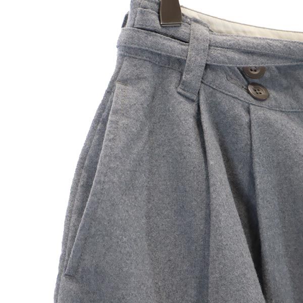 MHL. エムエイチエル ウール100% ミニ丈 ラップスカート 3 グレー系 MARGARET HOWELL レディース