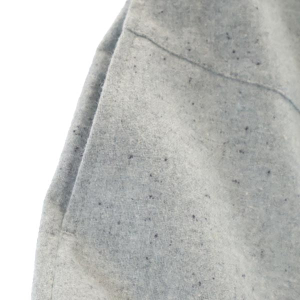 LANVIN ランバン 日本製 ウールブレンド ミニ丈 デザイン スカート 38 グレー系 サイドジップ レディース