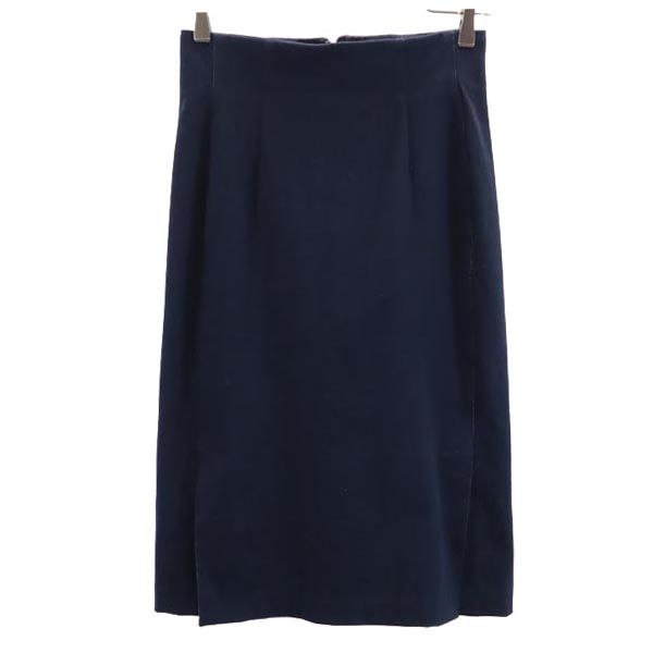 OPENING CEREMONY オープニングセレモニー 日本製 ミディ丈 スカート M ネイビー系 バックジップ レディース