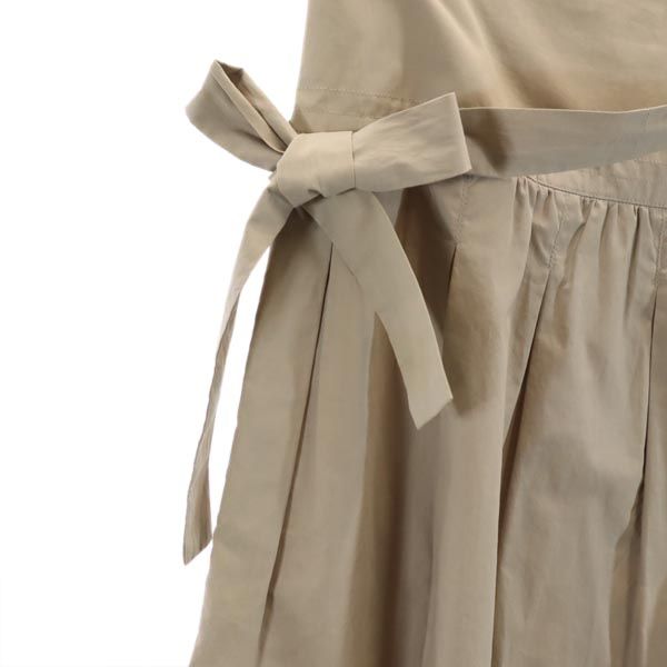 Chloe クロエ フランス製 ミディ丈 スカート 34 ベージュ系 サイドジップ レディース