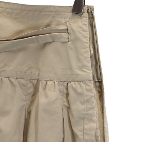 Chloe クロエ フランス製 ミディ丈 スカート 34 ベージュ系 サイドジップ レディース