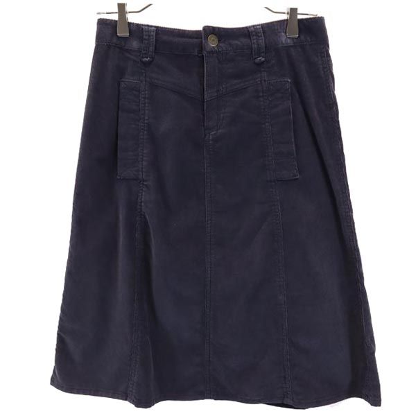MARC JACOBS マークジェイコブス ミニ丈 コーデュロイ スカート 4 パープル系 ロゴ レディース
