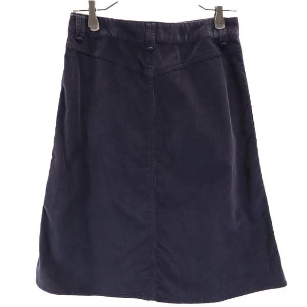 MARC JACOBS マークジェイコブス ミニ丈 コーデュロイ スカート 4 パープル系 ロゴ レディース