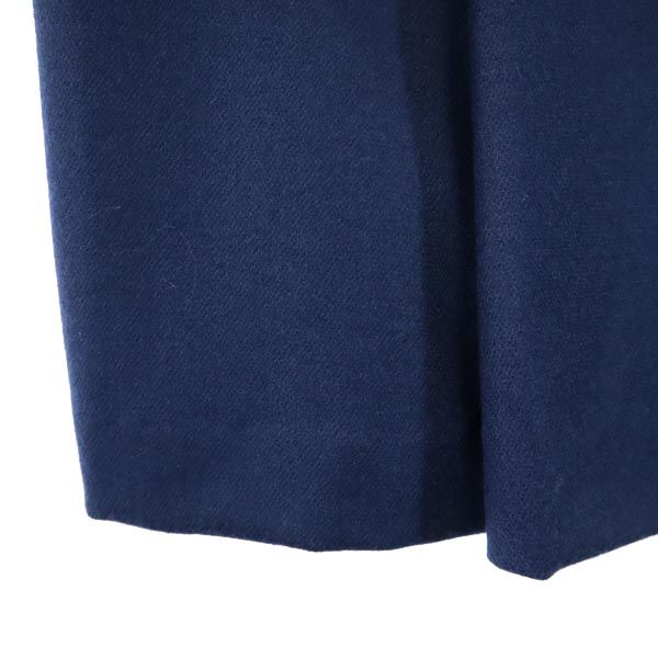 未使用 Calvin klein カルバンクライン ウールブレンド ミニ丈 プリーツスカート 4 ネイビー系 サイドジップ レディース