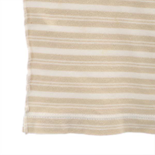 Sonia Rykiel ソニアリキエル フランス製 ボーダー柄 ミニ丈 スカート M ベージュ系 ウエストゴム レディース