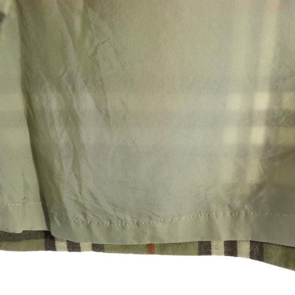 Burberrys バーバリーズ 90s オールド ウール100% ノバチェック柄 ミディ丈 スカート 緑系 レディース