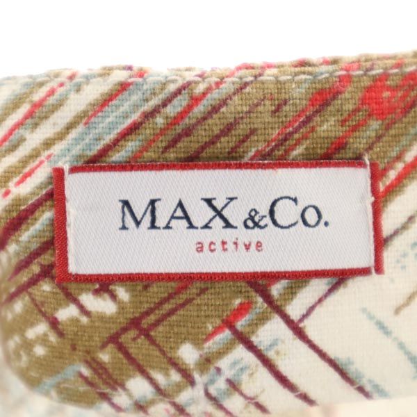 MAX&CO マックスアンドコー リネンブレンド 総柄 ミディ丈 スカート 42 ブラウン系 レディース