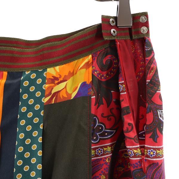 MAX MARA マックスマーラ シルク100% 総柄 ミニ丈 ラップスカート 38 レディース