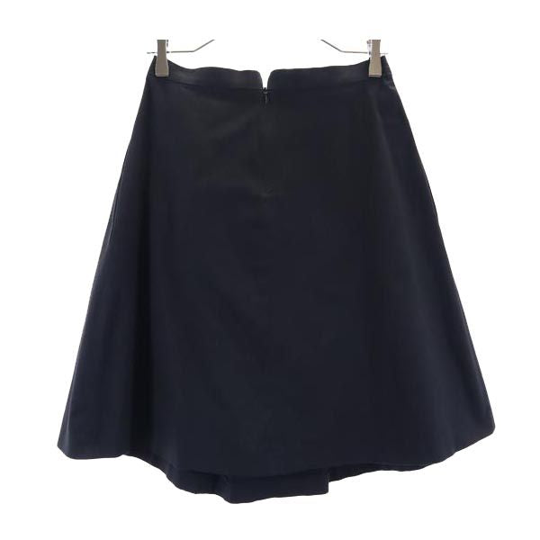 MAX MARA マックスマーラ ミニ丈 プリーツスカート 38 ブラック系 バックジップ レディース