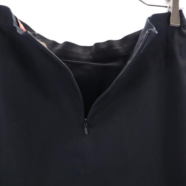 MAX MARA マックスマーラ ミニ丈 プリーツスカート 38 ブラック系 バックジップ レディース