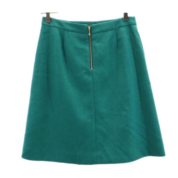 未使用 MACKINTOSH PHILOSOPHY マッキントッシュフィロソフィー ウール100% ミニ丈 スカート 38 グリーン 三陽商会 レディース